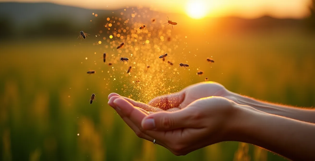 Release of beneficial insects in agricultural field at optimal timing