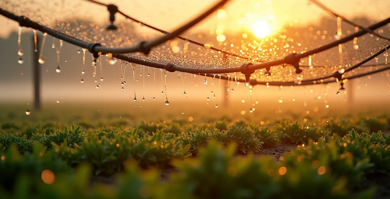 Atmospheric water capture technology integrated in agricultural landscape