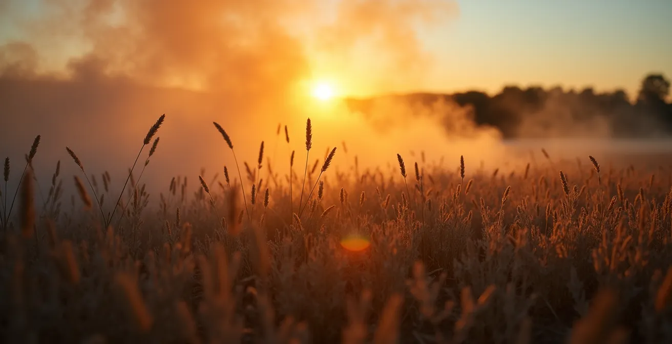 Diagnostic visualization of temperature inversion conditions showing stratified atmospheric layers and horizontal smoke movement pattern indicating high-risk spraying conditions